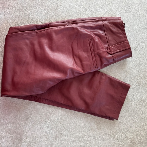 Sezane Tonio Trousers Burgundy - Size 2 - Picture 5 of 7